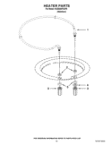 HEATER PARTS Diagram and Parts List for KUDE40FXSP5  KitchenAid Dishwasher
