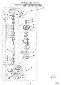 GEARCASE Diagram and Parts List for RAX6144EQ0  Roper Washer