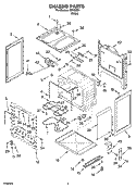 CHASSIS PARTS Diagram and Parts List for IMP33801  Inglis Range