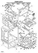 LINER PARTS Diagram and Parts List for GT1NHWXPS00  Whirlpool Refrigerator