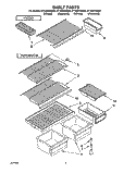 SHELF Diagram and Parts List for ET14ZKXAN02  Whirlpool Refrigerator