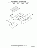 DRAWER AND RACK PARTS Diagram and Parts List for KERS205TBL2  KitchenAid Range