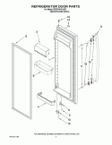 REFRIGERATOR DOOR PARTS Diagram and Parts List for 8ED2FHKXVA02  Whirlpool Refrigerator
