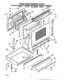 DOOR & DRAWER Diagram and Parts List for KGRT507GBL0  KitchenAid Range