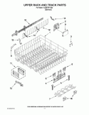 UPPER RACK AND TRACK PARTS Diagram and Parts List for KUDE70FXSS0  KitchenAid Dishwasher