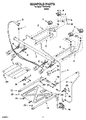 MANIFOLD PARTS Diagram and Parts List for TGS326RD2  Estate Range