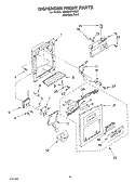 DISPENSER FRONT Diagram and Parts List for KSRG25FKSS01  KitchenAid Refrigerator