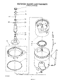 AGITATOR, BASKET AND TUB Diagram and Parts List for LA7800XSW2  Whirlpool Washer