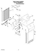 AIR FLOW PARTS Diagram and Parts List for 7GF6NFEXTY00  Whirlpool Refrigerator