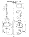 AGITATOR BASKET AND TUB Diagram and Parts List for LA5530XSW1  Whirlpool Washer