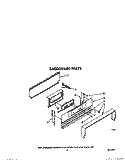 BACKGUARD Diagram and Parts List for 1SF034PEN2  Whirlpool Range