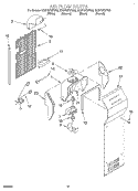 AIR FLOW Diagram and Parts List for GD27DFXFB03  Whirlpool Refrigerator