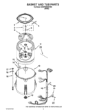 BASKET AND TUB PARTS Diagram and Parts List for 4GWTW5550YW0  Whirlpool Washer