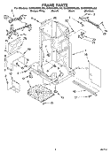 FRAME Diagram and Parts List for GX900QPLB0  Whirlpool Trash Compactor
