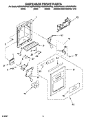 DISPENSER FRONT PARTS Diagram and Parts List for KSRP25FNBT00  KitchenAid Refrigerator