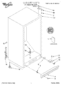 CABINET, LITERATURE Diagram and Parts List for EV120FXGW01  Whirlpool Freezer