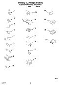 WIRING HARNESS PARTS Diagram and Parts List for 7MWT96540ST0  Whirlpool Washer