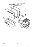 OVEN DOOR AND BROILER Diagram and Parts List for SF3000EPW0  Whirlpool Range