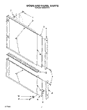 DOOR AND PANEL Diagram and Parts List for KUDH23HY0  KitchenAid Dishwasher