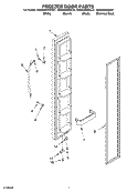 FREEZER DOOR Diagram and Parts List for KSRA22KKWH01  KitchenAid Refrigerator