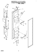 FREEZER DOOR Diagram and Parts List for 4YED22PWDW00  Whirlpool Refrigerator