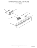 CONTROL PANEL AND LATCH PARTS Diagram and Parts List for KUDE40FXSP5  KitchenAid Dishwasher