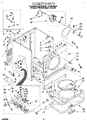 CABINET Diagram and Parts List for LGV7646DZ0  Whirlpool Dryer