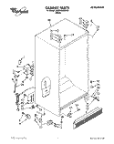 CABINET Diagram and Parts List for 3VED29DQAW00  Whirlpool Refrigerator