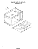 CABINET AND HINGE Diagram and Parts List for RM778PXT3  Whirlpool Microwave Oven Combo