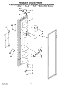 FREEZER DOOR PARTS Diagram and Parts List for ED2JHAXTB00  Whirlpool Refrigerator