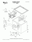 CABINET PARTS Diagram and Parts List for EH105FXRQ00  Whirlpool Freezer