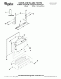 DOOR AND PANEL PARTS Diagram and Parts List for GU2475XTVQ3  Whirlpool Dishwasher