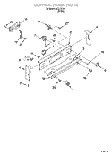 CONTROL PANEL PARTS Diagram and Parts List for WGE30302  Whirlpool Range