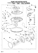 PUMP AND MOTOR PARTS Diagram and Parts List for KUDP01ILBL1  KitchenAid Dishwasher