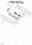 CONTROL PANEL PARTS Diagram and Parts List for KEMS308SSS02  KitchenAid Microwave Oven Combo