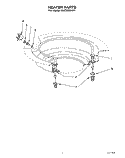 HEATER Diagram and Parts List for KUDS23HY1  KitchenAid Dishwasher