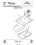 COOKTOP Diagram and Parts List for RF305EXPW0  Whirlpool Range