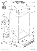 CABINET, LITERATURE Diagram and Parts List for 2VED21ZKFN03  Whirlpool Refrigerator