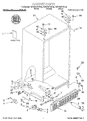 CABINET, LITERATURE Diagram and Parts List for KSRW22FHBT02  KitchenAid Refrigerator