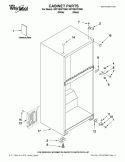 CABINET PARTS Diagram and Parts List for W8TXEGFYQ00  Whirlpool Refrigerator