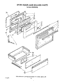 OVEN DOOR AND DRAWER Diagram and Parts List for SM988PEPW2  Whirlpool Range