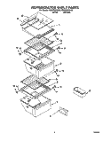 REFRIGERATOR SHELF Diagram and Parts List for ED25TEXHW00  Whirlpool Refrigerator