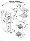 FREEZER LINER PARTS Diagram and Parts List for GC3SHEXNB01  Whirlpool Refrigerator