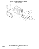 OVEN DOOR AND LATCH Diagram and Parts List for MW1000XW0  Whirlpool Microwave