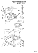 MACHINE BASE PARTS Diagram and Parts List for GSQ9633LL1  Whirlpool Washer