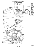MACHINE BASE Diagram and Parts List for LA7460XMW0  Whirlpool Washer