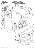 SECTION Diagram and Parts List for LET6638DQ0  Whirlpool Dryer