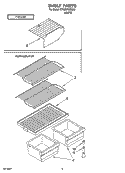 SHELF PARTS, OPTIONAL PARTS Diagram and Parts List for CT16SKXSQ00  Crosley Refrigerator