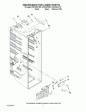 REFRIGERATOR LINER PARTS Diagram and Parts List for ED2VHEXVB01  Whirlpool Refrigerator