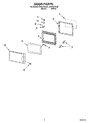 DOOR PARTS Diagram and Parts List for GH9184XLB1  Whirlpool Microwave